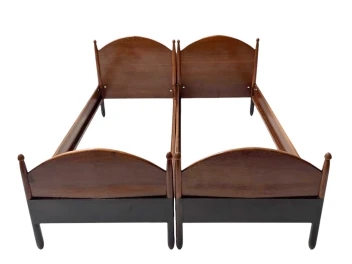 Willem Penaat Art Deco Amsterdamse School Twin Beds for Metz & Co., 1920s